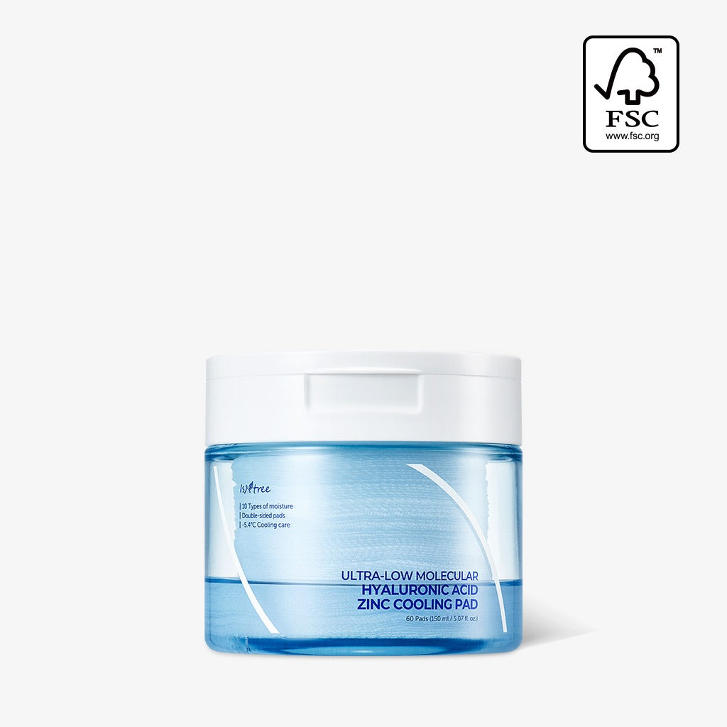 [isntree] Ultra-Low Molecular Hyaluronic Acid Zinc Cooling Pad 150ml (60ea)